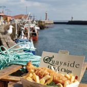 Quayside fish & chips shop, Whitby, North Yorkshire. Photo by  © Charlotte Gale