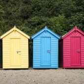 Beach huts at Llanbedrog on the Llyn Peninsular © Martin Parratt/Shutterstock