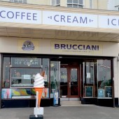 Brucciani's ice cream parlour in Morecambe, Lancashire. By Alex O'Neill Photography, www.seafrontstudio.com.