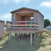 One of the beach huts at Old Hunstanton