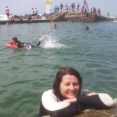 Editor Alex Fisher enjoying the free-to-enter Bude sea pool. Picture by Jon Spong 