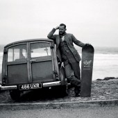 Photographer and bellyboard revivalist John Isaac with ‘Moggy’
