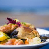 Delicious food at Life's a Beach restaurant in Bude