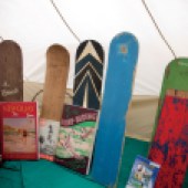 The bellyboarding memorabilia tent
