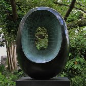 Barbara Hepworth's sculpture Spring 1966 in her garden in St Ives. Photo: Emma Inglis 