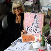Barbara Hulanicki displays her mermaid design