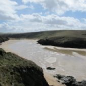 Porth Joke, beach, Polly, Cornwall, beach, barefoot
