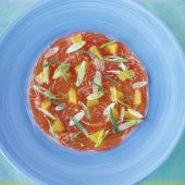 RAW SALMON WITH VODKA, ORANGE AND HORSERADISH Serves 4 as a starter