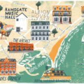 Map, Ramsgate, illustration, drawing