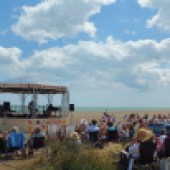 Aldeburgh Festival's bandstand on the beach