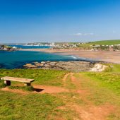 BANTHAM BEACH, DEVON ‘This is one of our favourite beaches as a family, but for me, the best part of the day is watching the sun going down behind the horizon and Burgh Island across the bay.’