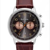 9. Precision chronograph watch with brown leather strap, £260, Paul Smith Watches