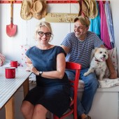 Psychotherapist Ben and wife Ali work at The Eggtooth Project, which offers wellbeing courses for children and their parents in Hastings. Their eclectic beach-hut style is ever changing but always fun