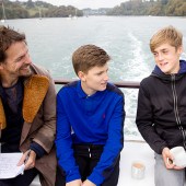 David Waddell and his family visited the Devon village of Dittisham. Photo: Natasha Bidgood