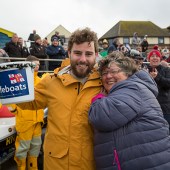 Alex is reunited with his mum on his return to Kent after three years away fundraising for the RNLI