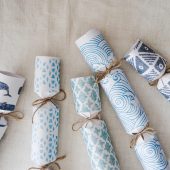 Handmade coastal chirstmas crackers