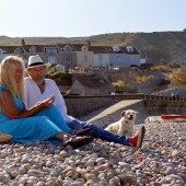 The couple and their dog Honey