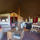 Safari tent interior