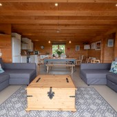 Wood cabin interior