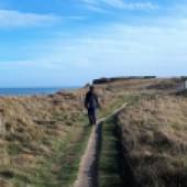 Nicola on the coastal path