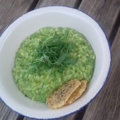 The Portreath Arms serves superb food such as a great pea and mint risotto