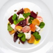 Enjoy seasonal fare with this beet salad of at The Treehouse. © Sue Todd Photography