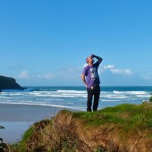 Dave taking time out on the Cornish coast