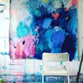 Her paintings are a spontaneous reaction to the landscape and the sea