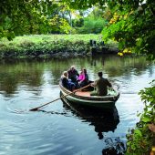 Boat on river at Warkworth 