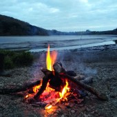 Friday evening fire down the river