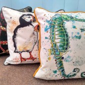 coastal-themed cushions
