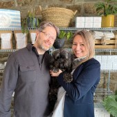 Cornish Seaweed business owners Richard, Hannah and Koko at their Penzance base.