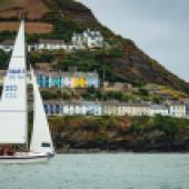 Sailing boat in front of New Quay