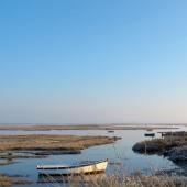 The White Horse - the tidal marsh at the bottom of the garaden