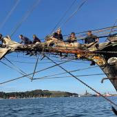 The Bessie Ellen crew are kept busy
