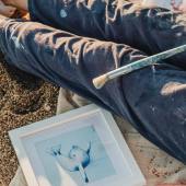 Inspired by the coast Alisha Green painting on the beach