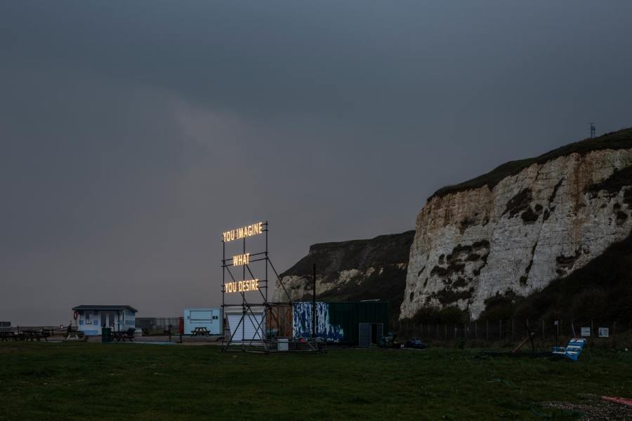 Sussex Modern Nathan Coley Installation Newhaven. Photo credit Keith Hunter