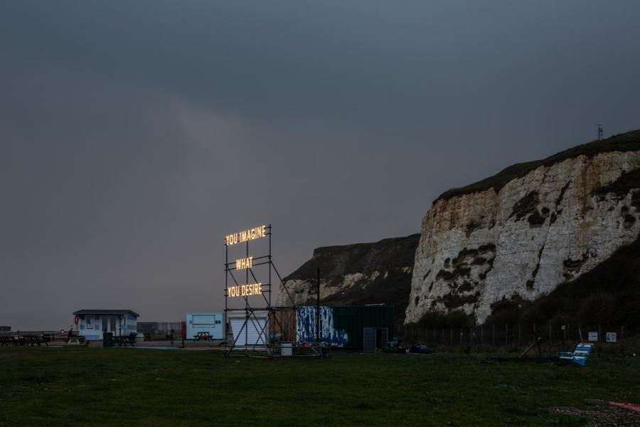 Sussex Modern Nathan Coley Installation Newhaven. Photo credit Keith Hunter
