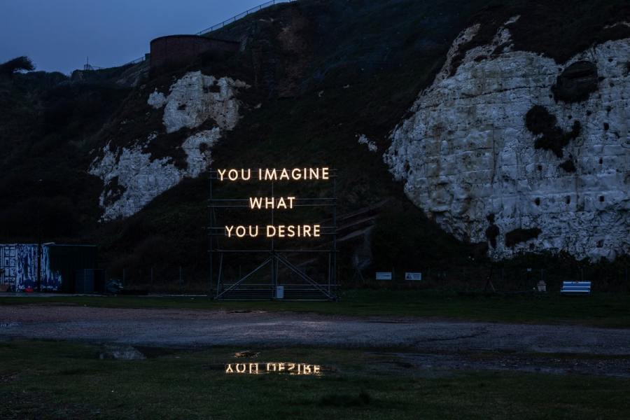 Sussex Modern Nathan Coley Installation Newhaven. Photo credit Keith Hunter