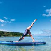 Balance & Glo Jenny Stewart teacher on paddleboard. Photo credit Alex Stewart