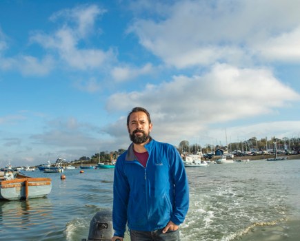 Tom Hayward, Oyster Farmer. Photo credit Paul Gregory