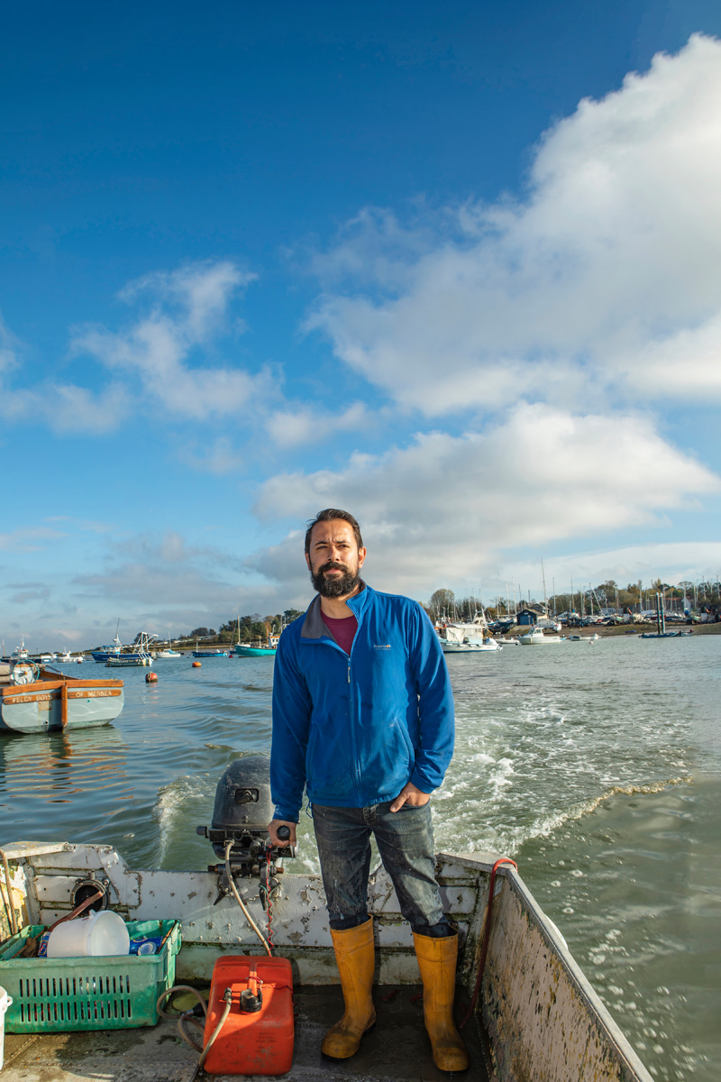 Tom Hayward, Oyster Farmer. Photo credit Paul Gregory