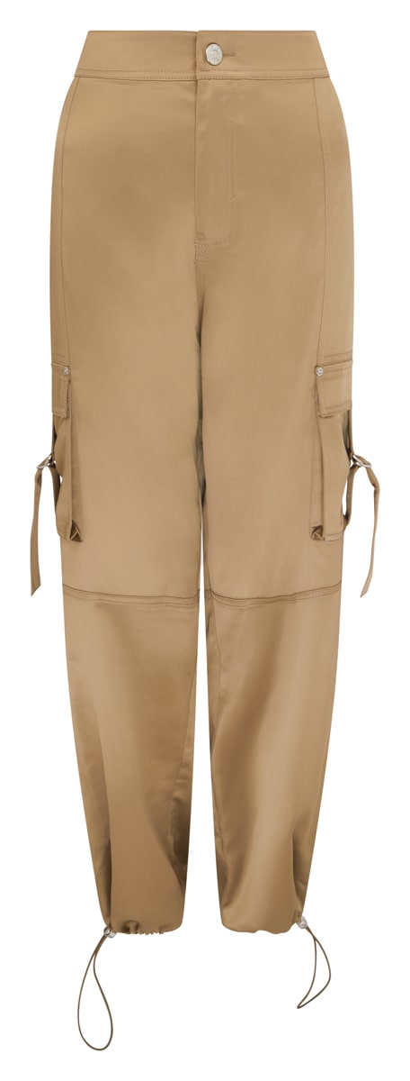 Satin cargo trousers, £55, River Island