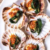 Oyster Fish House Scallops with ginger dressing. Photo credit Matt Austin