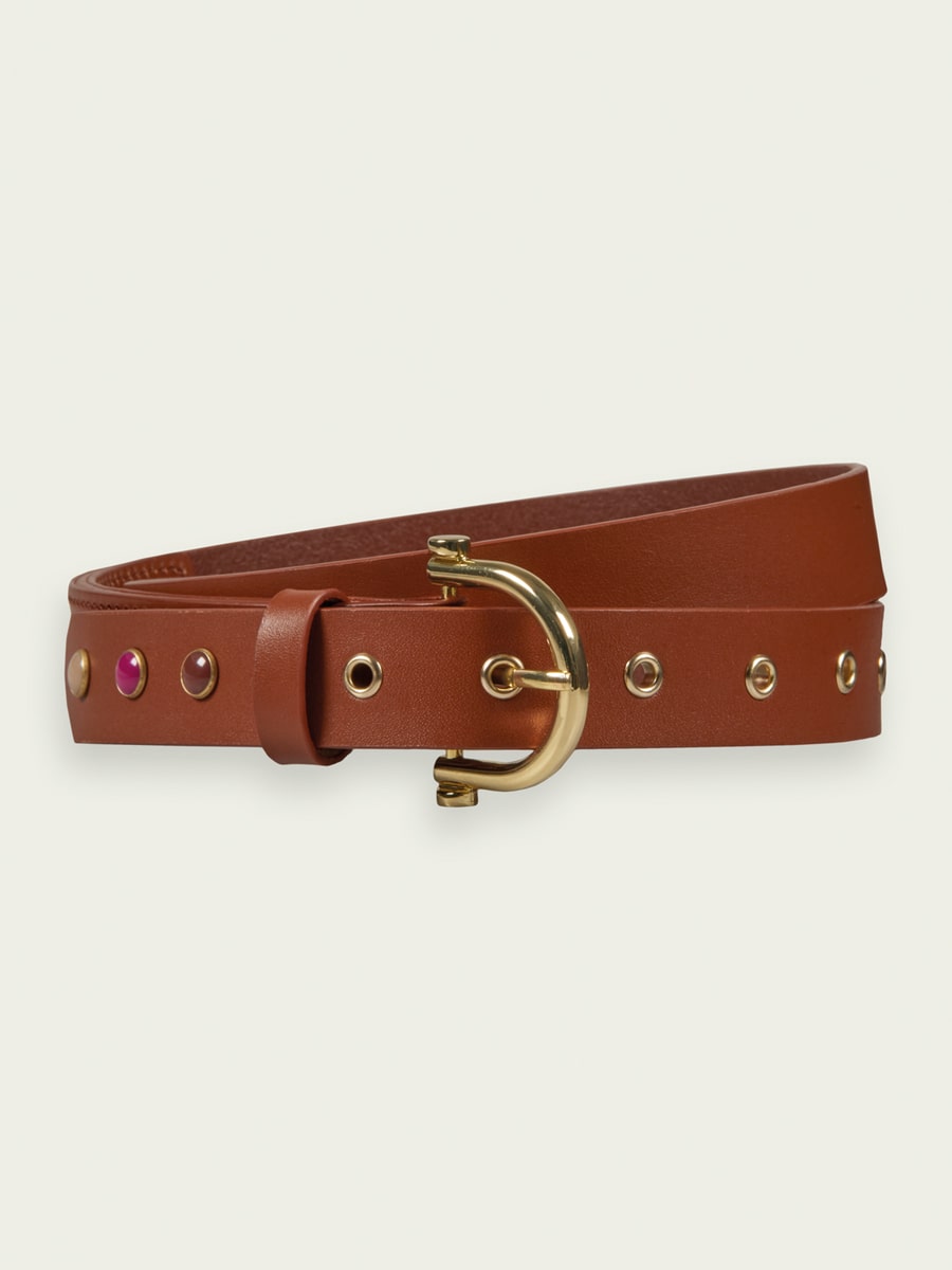 Studded leather belt, £75, Scotch & Soda