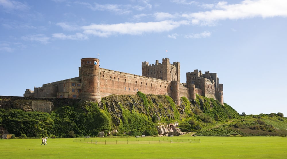 The Clock Tower (on the far left of the picture) also enjoys views over the croquet lawns and cricket pitch - The Clock Tower at Bamburgh Castle