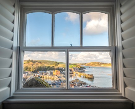 Views from the bedrooms. The Harbour Hotel, Padstow, Cornwall