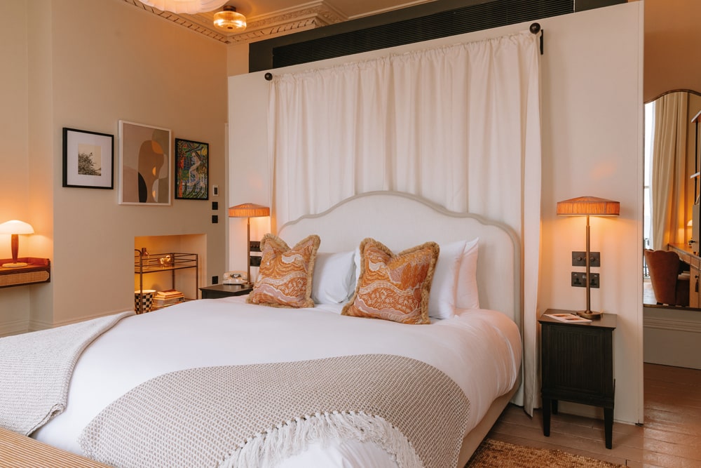 A cosy guestroom at No. 124, Brighton