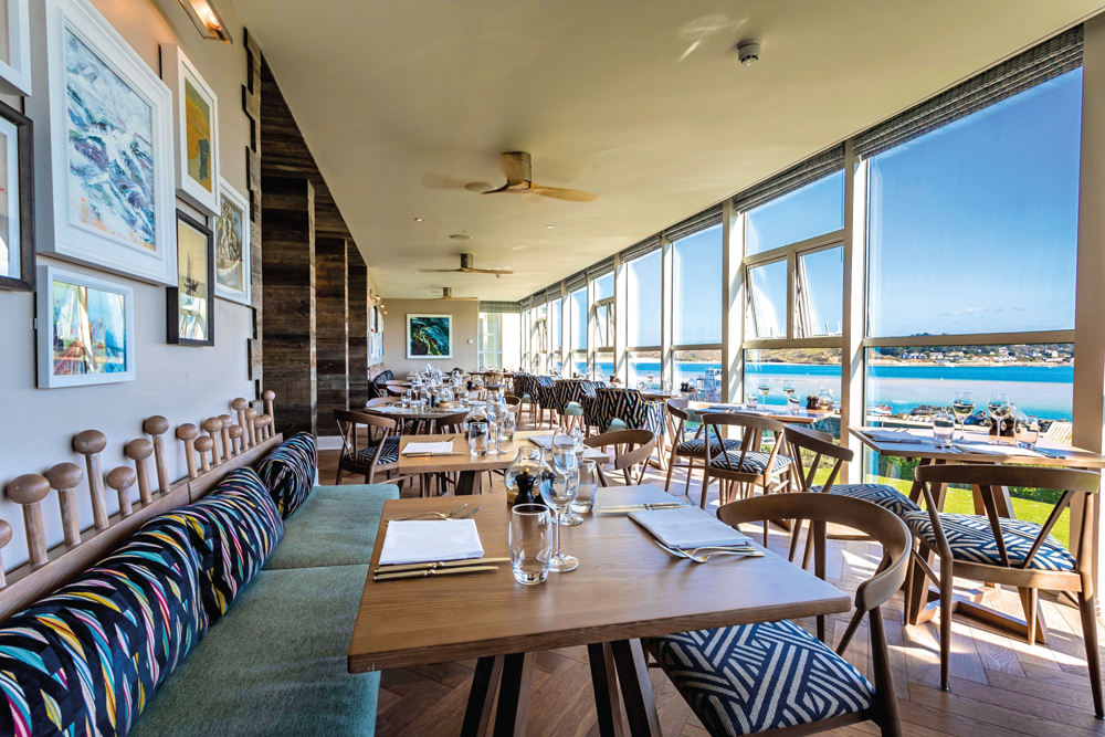 The Harbour Hotel, Padstow, Cornwall. The hotel offers panoramic views over Padstow, and diners at
The Jetty can enjoy a feast for the eyes as well as delicious local seafood.