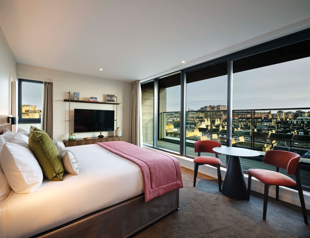 The Resident Edinburgh Hotel - the Junior Suites boast panoramic views over the city, along with a terrace - all the hotel's rooms and suites feature a mini-kitchen too
